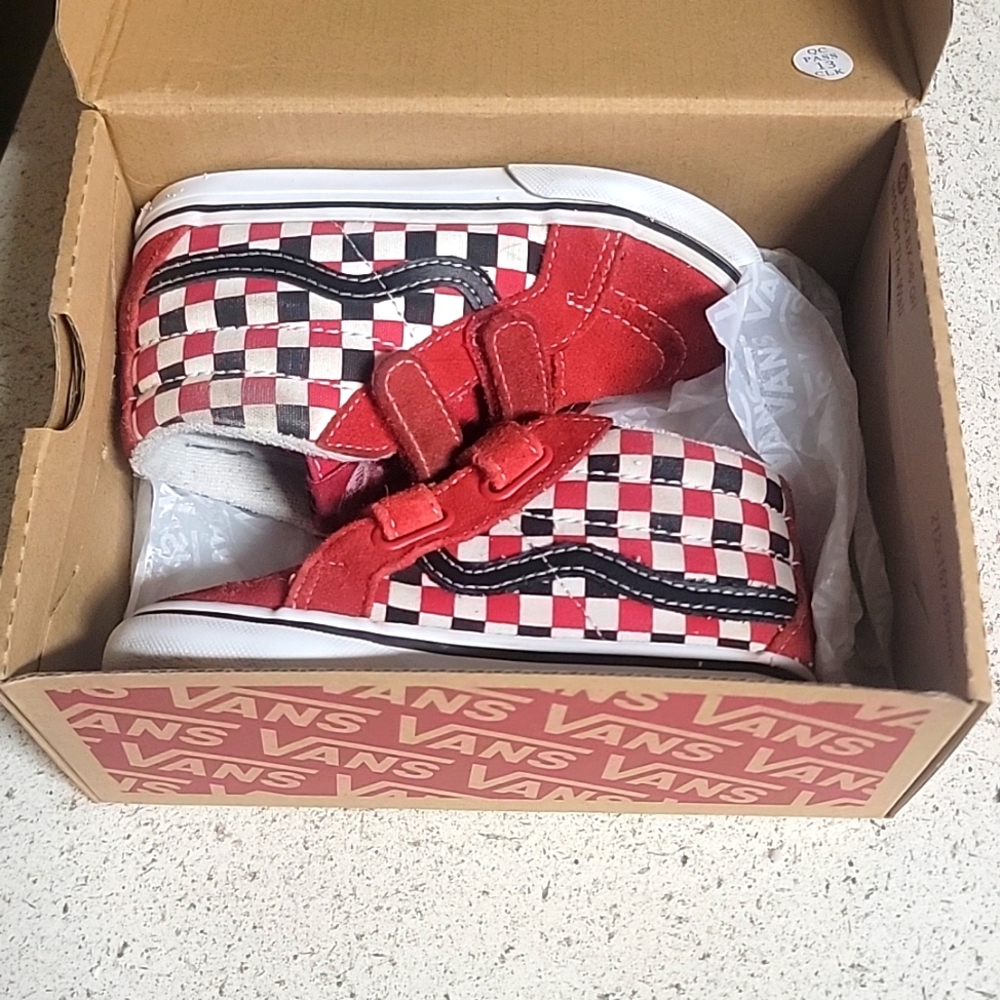 Vans Checkered High Tops, toddler play shoes